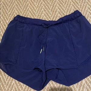 Navy blue lululemon running shorts 8
